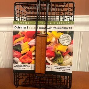 Cuisinart Grilling Basket with Folding Handle - Black and Brown